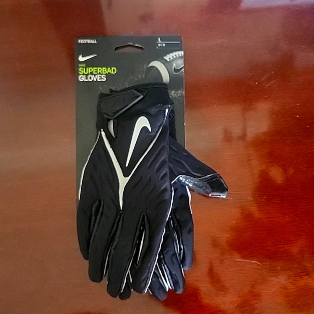 Nike football gloves large